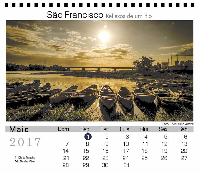 Rio São Francisco é tema de Calendário 2017