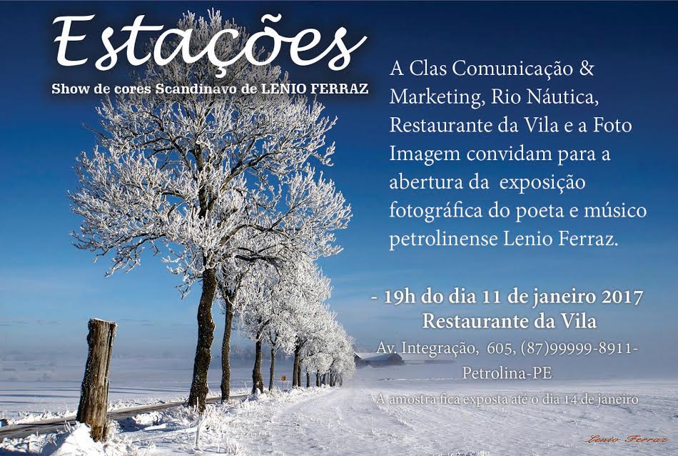 Lênio Ferraz abre exposição fotográfica nesta quarta-feira (11) em Petrolina – PE