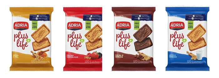 Em apenas um ano, Adria Plus Life está entre as marcas preferidas de biscoitos integrais